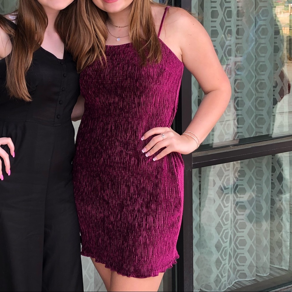 PURPLE VELVET DRESS